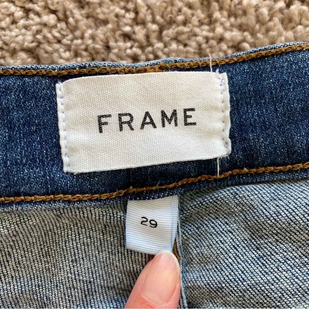 Frame Denim Women's Straight Leg Jeans in Medium Blue Wash - Picture 10 of 15